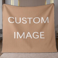 Ensemble de 3 couvre-lits matelassés, motif géométrique 3D, couvre-lit, couverture, impression numérique personnalisée, style américain fin, toutes saisons