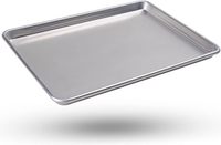 Loyang kue Aluminium komersial, loyang memanggang logam lembaran datar 30cm/48cm tinggi dengan 60X40 cm
