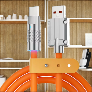 <span class=keywords><strong>Cable</strong></span> USB <span class=keywords><strong>Tipo</strong></span>-<span class=keywords><strong>C</strong></span> de 120W y 480Mbps con Indicador LED, 1m, <span class=keywords><strong>Conector</strong></span> de Aleación de Zinc y Silicona Líquida, <span class=keywords><strong>Cable</strong></span> de Datos Trenzado de Carga Rápida de 6A - Product Image 3