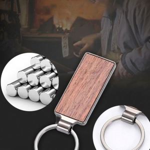 Porte-clés en bois personnalisés avec logo gravé au laser - Porte-clés en bois sur mesure pour cadeaux promotionnels et image de marque d'entreprise - Product Image 4