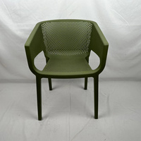 Chaise en plastique empilable pour jardin extérieur, design moderne, résistante aux intempéries, en PP, vente chaude