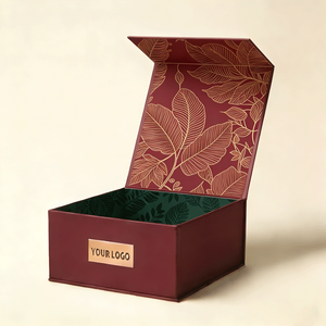 Wholesale Eco Friendly Rigid Cardboard Magnetic Gift Box with Embossing and Sponge Lining Luxury Folding Lid Cosmetic Packaging - Product Image 3