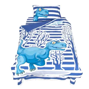 Children 3D Digital Print Jungle Dinosaur Toddler Bedding Set For Boys 100% Cotton Kids Quilt Baby Bed Cover