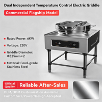 Plaque chauffante électrique commerciale double face entièrement automatique 2 2kW revêtement antiadhésif pour crêpes et galette