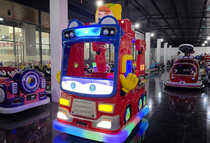 Bus scolaire de lutte contre l'incendie pour enfants, équipement d'amusement intérieur/extérieur, parc de jeux, utilisation en parc, voiture de conduite amusante, <span class=keywords><strong>2</strong></span> joueurs, rouge - Product Image 2
