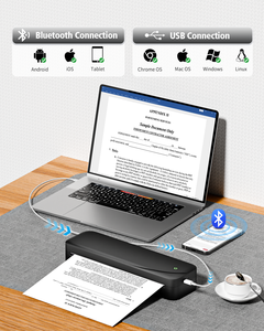 Imprimante thermique <span class=keywords><strong>portable</strong></span> Phomemo M833 2024, sans encre, compatible avec le papier A4/2/3/4, compatible avec IOS, Android, ordinateur <span class=keywords><strong>portable</strong></span>, utilisation d'autocollants - Product Image 3
