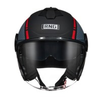 BYB/RNG M-Black BY-760Factory personnalisé ABS demi-visage casque double lentille casque de moto demi-visage grande taille casqu