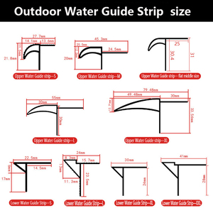 Canal de Drenaje de Agua de Aleación de Aluminio para Exteriores, Guía de Agua Metálica para Terrazas en Azoteas, Impermeable para Paredes Exteriores - Product Image 2