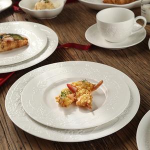 Platos de Cerámica al por Mayor, Platos Blancos Grandes para Restaurante, Platos de Cerámica Modernos para Hotel y Restaurante - Product Image 2