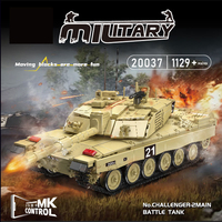 Mould King 20037 Challenger militaire-2 char de combat principal APP télécommande modèle de combat assembler ensemble de blocs de construction jouet en plastique