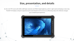 Em-t17x 10.1-inch Rugged <b>Tablet</b> <b>4g</b> Network Pentium Processor 8gb Android 12 Os 1920x1200 Capacitive for Industrial 1920x1200 - Product Image 5