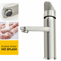 Robinet de lavabo sur colonne moderne à montage sur plan, finition chromée, vente directe usine