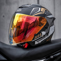 Casque de moto certifié DOT en gros d'usine avec double visière, casques de moto unisexes, doublure en coton, casque ouvert