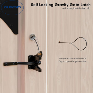 Phổ biến chống sag cổng Kit-Cổng góc Brace Bracket (2 bộ) với cổng chốt cho cửa đơn và đôi - Product Image 6