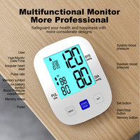 Tensiomètre Portable Connecté, Sphygmomanomètre Électronique Numérique pour Bras, Appareil de Mesure de la Tension Artérielle Automatique