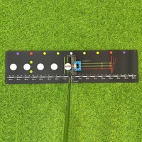 SwingPerfect Tapis d'entraînement de putting pour la longueur de frappe et le rythme, avec points d'amplitude 4 couleurs et aide à la décélération