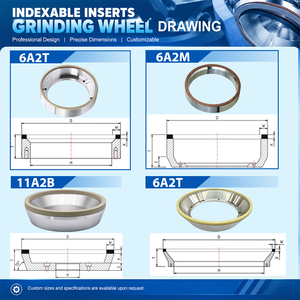 REZZ Maßgefertigte 6A2T 6A2M 11A2B 12A2T Kunstharzgebundene Vitrifizierte Diamant-Peripherieschleifscheiben für PCD CBN Indexierbare Einsätze - Product Image 3