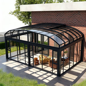 Prefab gemonteerde zomerse buiten-tuin serre vrijstaande glazen huis terras mobiele serre - Product Image 4