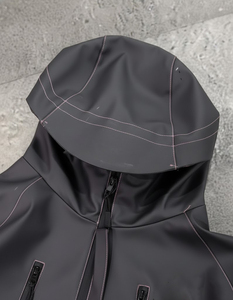 Мужская укороченная куртка-бомбер XINSHENG из плотного нейлона и хлопка с капюшоном, на молнии, с рукавами с эффектом сборки, в стиле варсити - Product Image 2