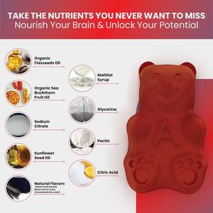 Vitaminas vegetarianas certificadas Halal para mujeres, gomitas para el cuidado de la piel, astaxantina de oso, salud del corazón, suplementos de grado alimenticio en forma de cera - Product Image 3
