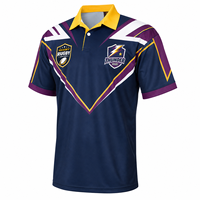 Maillot de football personnalisé avec sublimation du nom du sponsor, extensible dans les 4 sens, style polo, maillot de rugby original