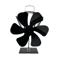 Ventilateur thermique économique EJ à 6 pales pour foyer, poêle, camping-car et usage extérieur, compatible avec les poêles à bois