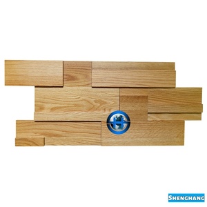 Mosaicos de Madera Auténtica de Roble Rojo para Paredes, Diseño Biófilo Inspirado en la Naturaleza, Superficies Interiores - Product Image 4