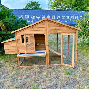 SDC014 SHUNDA Modern Luxury Eco-Friendly Wooden Villa <b>Pet</b> House Print Pattern Horizontal Sliding Closure for Large Chickens-All - Product Image 2