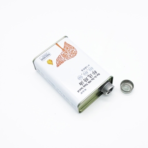 Boîte en fer blanc rectangulaire de 500 ml pour huile d'olive, contenants pour huile alimentaire avec couvercle à vis, qualité alimentaire - Product Image 4