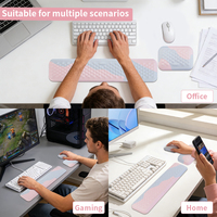 Ensemble de tapis de clavier ergonomique en mousse à mémoire de forme antidérapante avec repose-poignet et tapis de souris personnalisé à motif de dessin animé