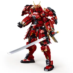 Liangjun Little Luban 1183 Jiafei Samurai Machine Armor Assembled Building Blockおもちゃモデル子供用パズル男の子の誕生日プレゼント