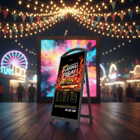 Nuevo diseño al aire libre Mini LED a todo Color 2,5 portátil alimentado por batería señalización Digital quiosco menú muestra reproductor de anuncios para restaurante