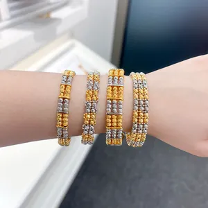Jxx multilayer platinum plated and 24k gold plated beaded bracelets fashion jewelry pendants and charms for bangle bracelets