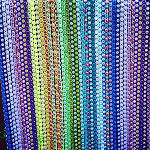 Plastica catena strass banding ss6 ss8 ss12 strass scintillanti taglio all'ingrosso