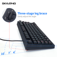Clavier mécanique de jeu Skyloong GK75 RGB avec interrupteurs Gateron, 70 %, vente en gros en Chine, clavier mécanique avec interrupteurs