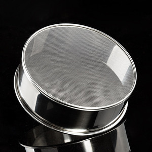 Fabake Stainless Steel Flour Sieve 30 Mesh 60 Mesh Round Baking Tool Handheld Sifter Durable Dishwasher Safe - Product Image 1