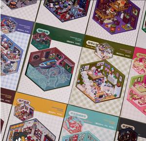 Libro de Pegatinas de Escenas de Terror en Miniatura, Sunshine Town, Colección de Dibujos Animados en 3D, Manualidades Educativas para Niñas, Pegatinas Decorativas, Bloc de Notas - Product Image 3