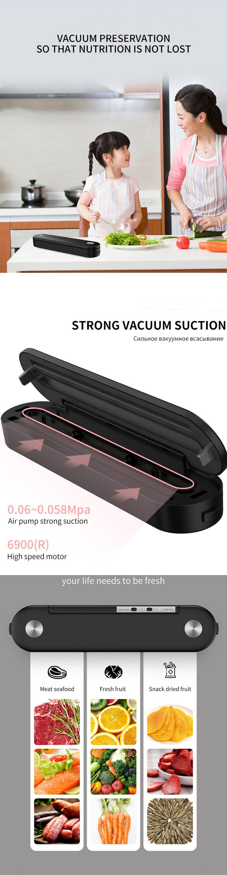 Best Large Commercial Adjustable Plastic Food Saver Savers Seal Containers Bag Machine Bags Machines Vacuum Sealer