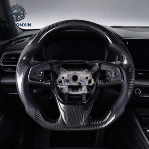 Volant en cuir personnalisé avec LED et fibre de carbone forgée pour Honda Civic 10ème génération 2010 2015 2022 CRV 5ème génération sans airbag - Product Image 5