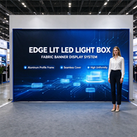 Affichage lumineux pour showroom de vente au détail, profil en aluminium SEG, éclairage LED sur le bord, bannière en tissu