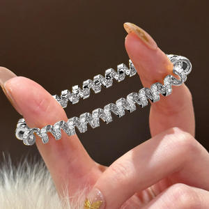 S925 argent Sterling lumière luxe ligne téléphonique plaie féminine à la mode Zircon Design exquis niche bijoux 18K or - Product Image 5