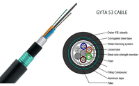 Cable de fibra óptica blindado GYTS GYTA GYTA53 subterráneo para exteriores 12 16 24 48 Core FTTH 96 Cable 144F Cable óptico enterrado directo