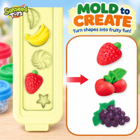 Sunseed Magic Dough Easter Play Set 22 PCS DIY Modeling Clay Kit dengan Kotak Penyimpanan Cetakan Telur Kelinci Mainan Seni Edukatif Kerajinan Tangan