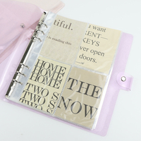 Carpeta Ancha A5 Recargable, Cubierta para Álbum, Diario, PVC Brillante, Portafotos Kpop, Cierre a Presión, Estuche para Hojas Sueltas