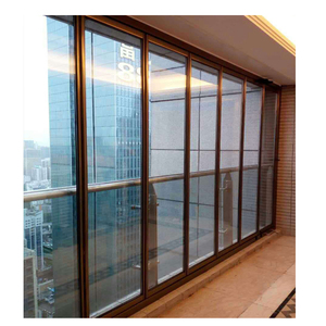 Tùy chỉnh đơn kính không khung nhôm gấp cửa sổ <span class=keywords><strong>accordion</strong></span> ngang bi gấp cửa sổ - Product Image 3