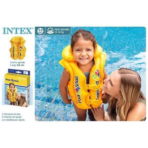 Giubbotto gonfiabile Intex 50x47 cm per bambini 3-6 anni, attrezzatura di sicurezza per piscina - Product Image 1