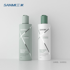 Sanmi <b>200ml</b> Flat Shoulder Cap <b>Bottle</b> Pet Plastic Cosmetic Packaging For Toner Lotion - Product Image 3