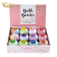 Coffret de bombes de bain relaxantes, coffret cadeau de bombes de bain effervescentes, bombes de bain hydratantes aux huiles essentielles, fournitures de bain en gros pour spa à domicile