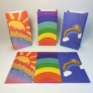 Wholesale Custom Logo Printed Square Bottom Paper <b>Bag</b> for Packaging Food Noodles Milk Sushi Shoes Cosmetics Cotton Embossing - Product Image 6