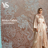 Tissu Jacquard Satiné Texturé de Luxe à Motif Classique Populaire pour une Apparence Élégante et Premium, Idéal pour les Abayas de Mode en Arabie Saoudite